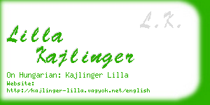 lilla kajlinger business card